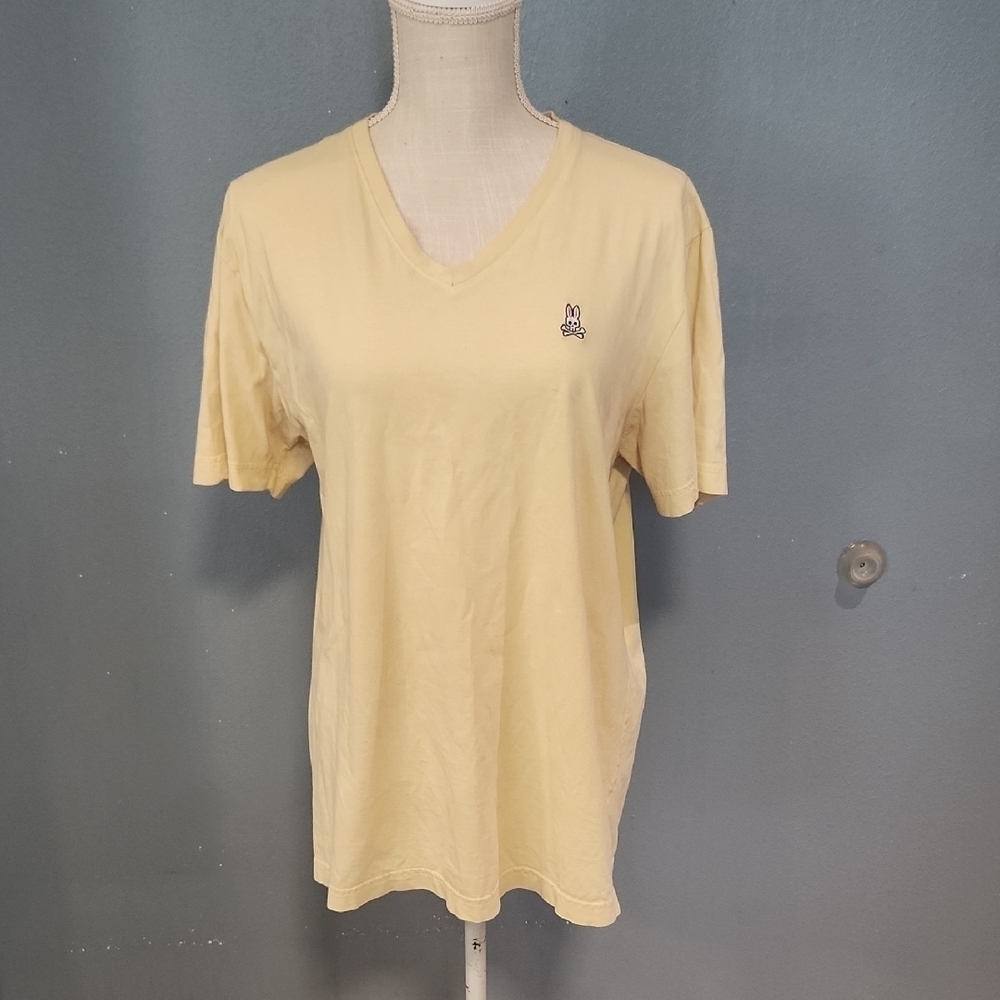 Psycho Bunny V-neck Relaxed Fit Embrodiery Logo 100% Pima Cotton Tee Shirt Top